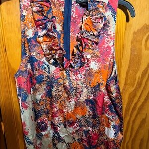 Ann Taylor Multicolor Sleeveless Top Size 16